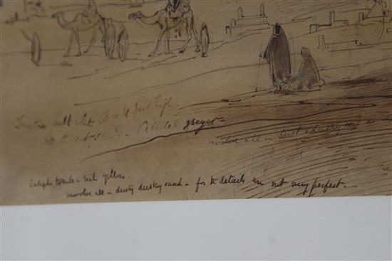 Edward Lear (1812-1888) Cairo, 10th January 1869 9.25 x 17.5in.